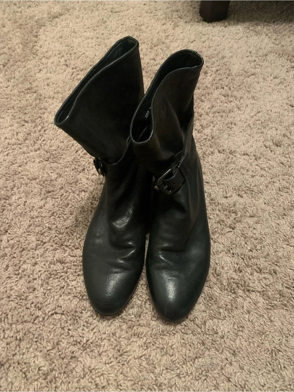Stuart Weitzman Nappa Slouchy Wedge Boots Black